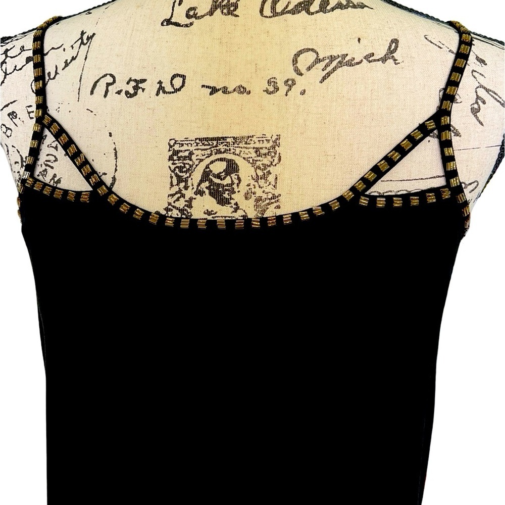 Forever 21 Babydoll Cutout Chiffon Camisole Style Black Mini Dress ~ Size XS - Picture 6 of 8